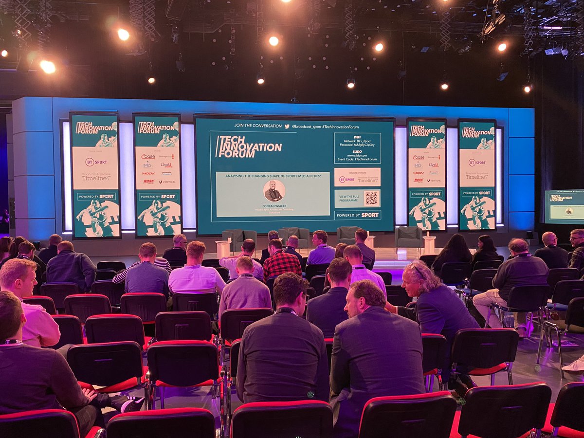 ProlinkTV's tweet photo. Very interesting day at #TechInnovationForum with excellent panel discussions looking back at lessons learned from summer events such as the Commonwealth games and forward to the direction of remote production and convergence or broadcast and social offerings https://t.co/43GS9RoSEu