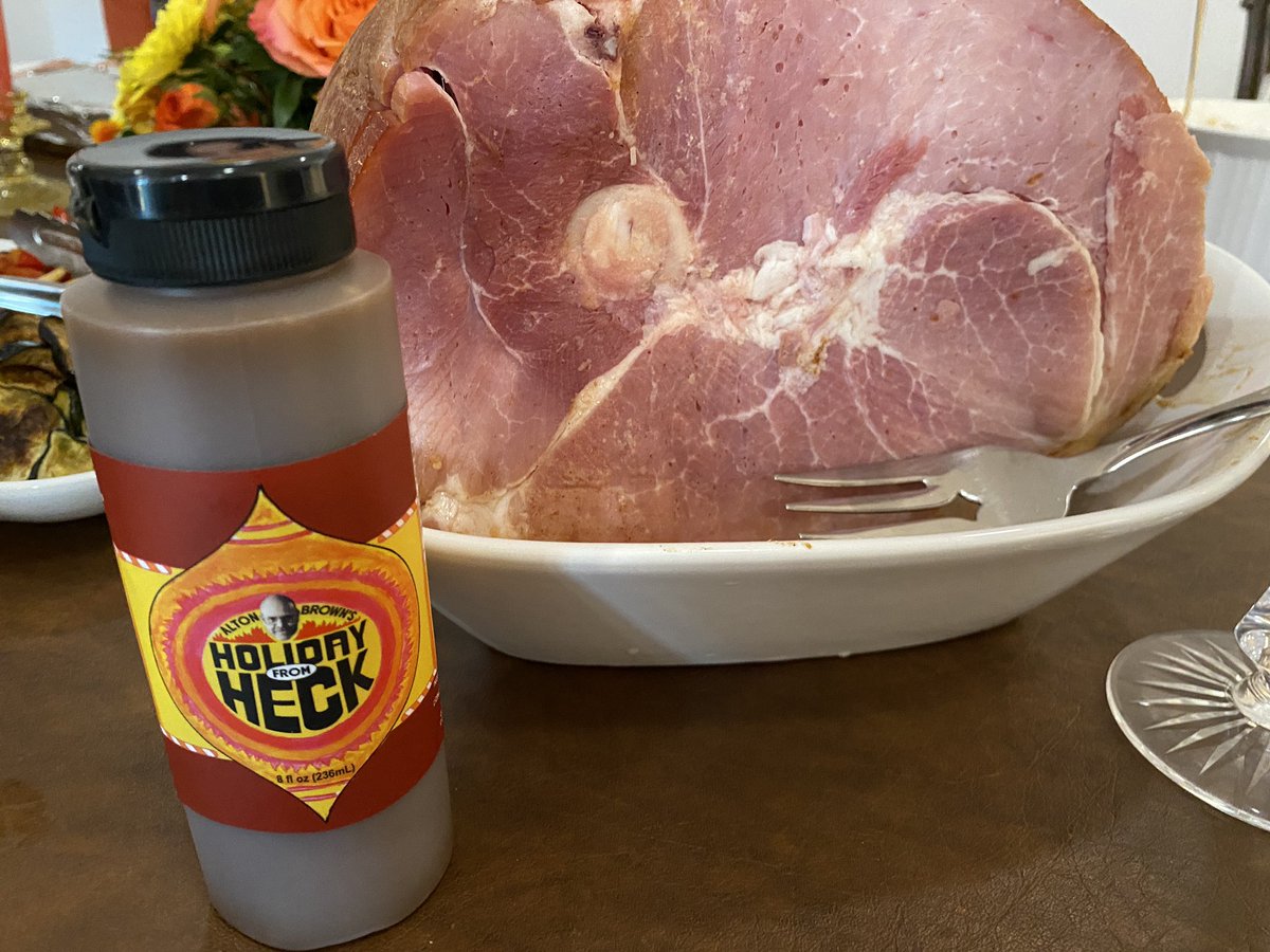 Today is about to be the Holiday from Heck! It’s like this sauce was made for ham! Thank you <a href="/altonbrown/">Alton Brown</a> #BeyondTheEats
