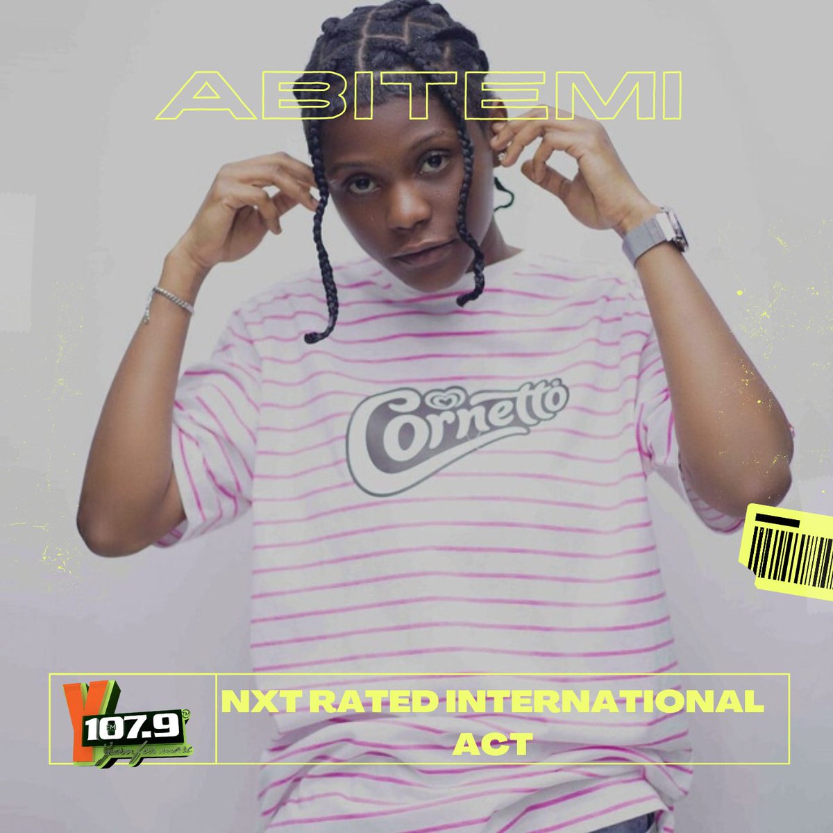 Y1079FM's tweet photo. Congrats to @abitemi_ for winning Nxt Rated International Act at the #YRatedAwards22

#YAt14 https://t.co/dVlR3xefxq