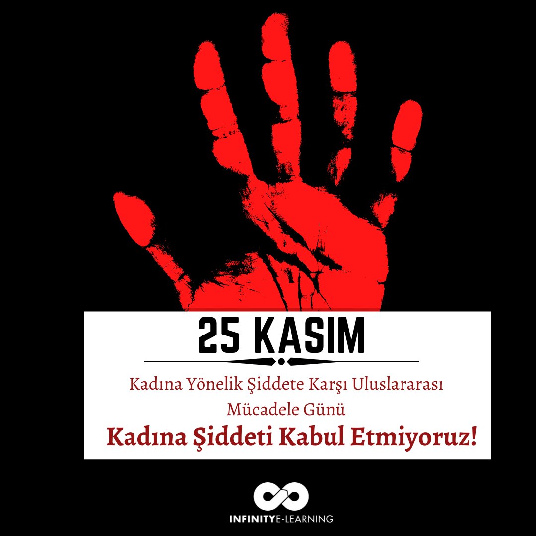 ilkayozuturk's tweet photo. Kadınların toplumda; mutlu, özgür, güvenli ve eşit bir yaşam sürebilmeleri hepimiz için önemli! Infinity E-Learning olarak kadına yönelik şiddete karşıyız!
#infinityelearning #hizliegitim #kadın #siddet #25kasim #ozgurluk #esitlik https://t.co/7l6CGNOLxi