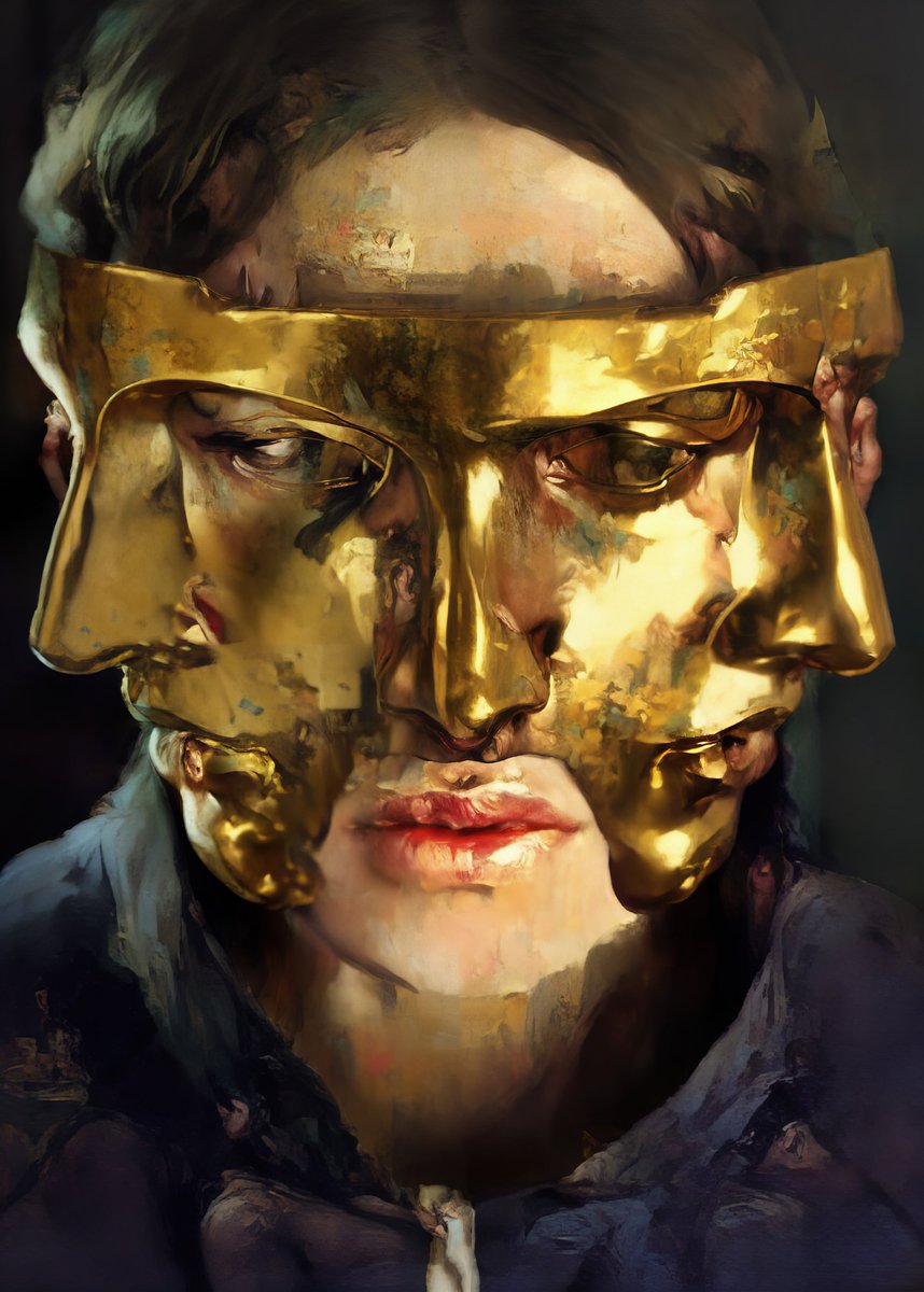 Latest piece from the "When we were kings" series : 

"Janus" 

A mix between 3d , Artificial Intelligence and digital painting.

I hope you'll like it 

objkt.com/asset/KT1T9D2Y…