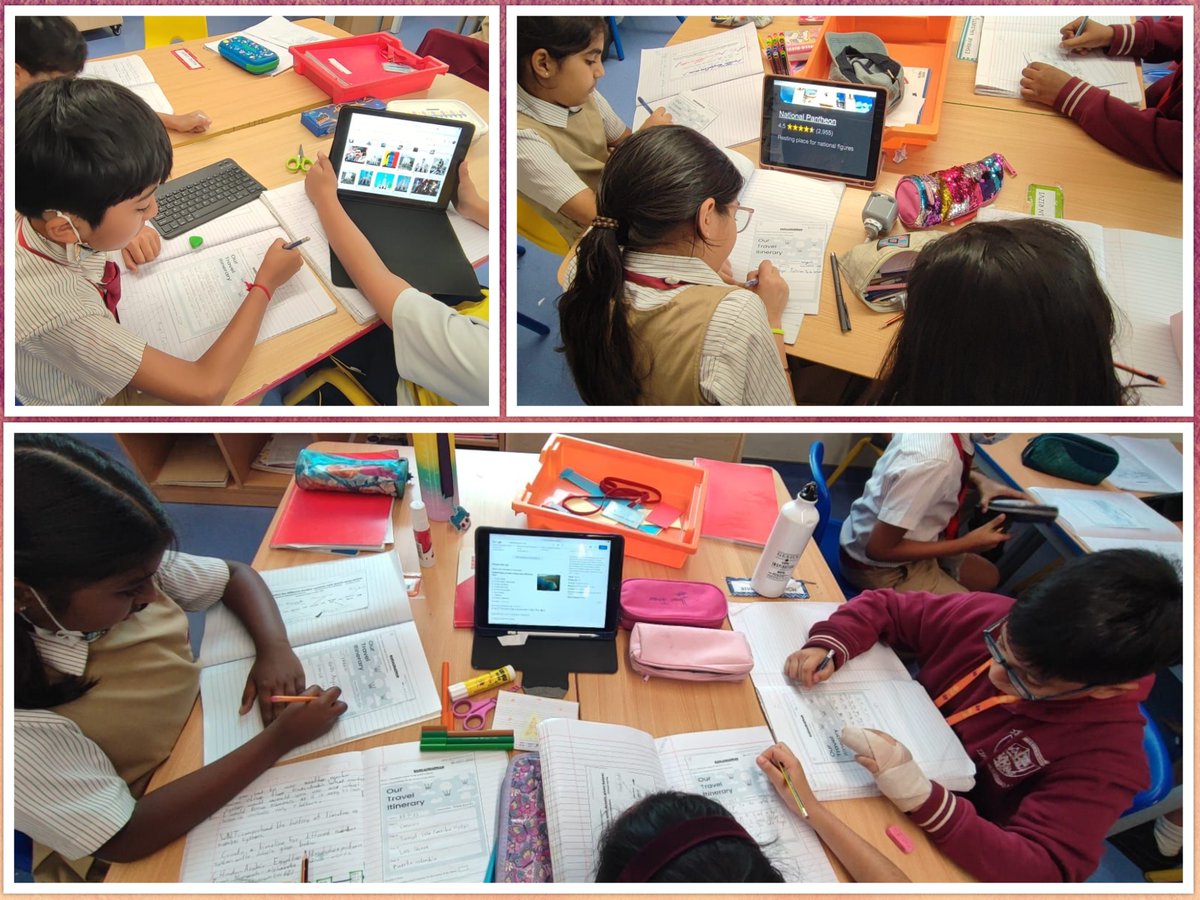 Halz27444193's tweet image. Students of Grade 3 created a travel itinerary for the respective countries that they are assigned to during their SST classes as we celebrate  #LanguageFest #Sangachadwam2022 @shivjit97 @ShettySampoorna @Fatima_Martin @nmsprimary @gemsnms_alkhail