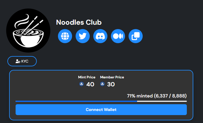 noodlesclubnft's tweet photo. +70% of Mint done ✅

➡️ 75% = 2x Degen Mad Meerkats Giveaway to our holders! 🍜

#NoodlesClub #LetsCROOO https://t.co/n1ilAYuil1