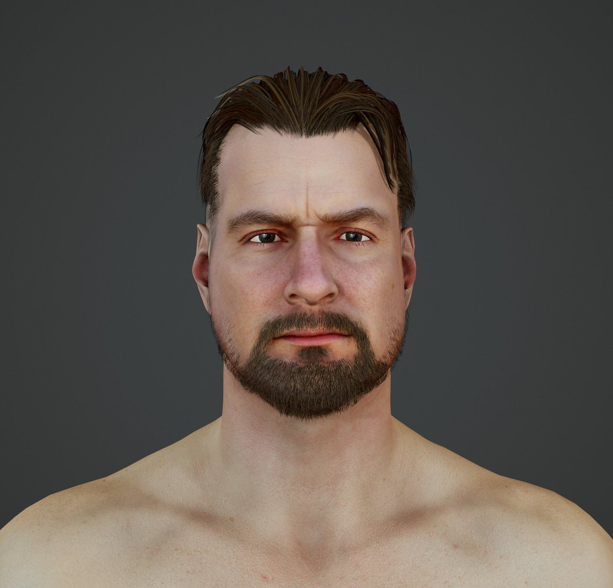 VirtualBasement's tweet photo. Happy Thanksgiving from our family to yours! 🍗🍾

Here is a little treat to share of @ZachGowen   for "The Wrestling Code"

Yes! he does remove the leg for in-game matches and it's attached for entrance only. 🦿

#WrestlingTwitter #IndieGameDev #UnrealEngine #TheWrestlingCode https://t.co/16pKf67Reh