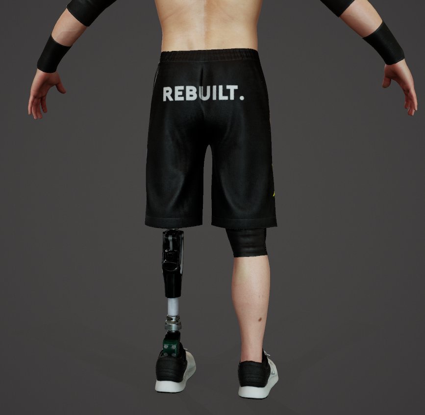 VirtualBasement's tweet photo. Happy Thanksgiving from our family to yours! 🍗🍾

Here is a little treat to share of @ZachGowen   for "The Wrestling Code"

Yes! he does remove the leg for in-game matches and it's attached for entrance only. 🦿

#WrestlingTwitter #IndieGameDev #UnrealEngine #TheWrestlingCode https://t.co/16pKf67Reh