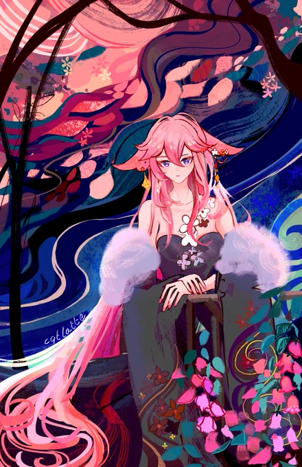 rough yae paint#GenshinImpact #原神 
