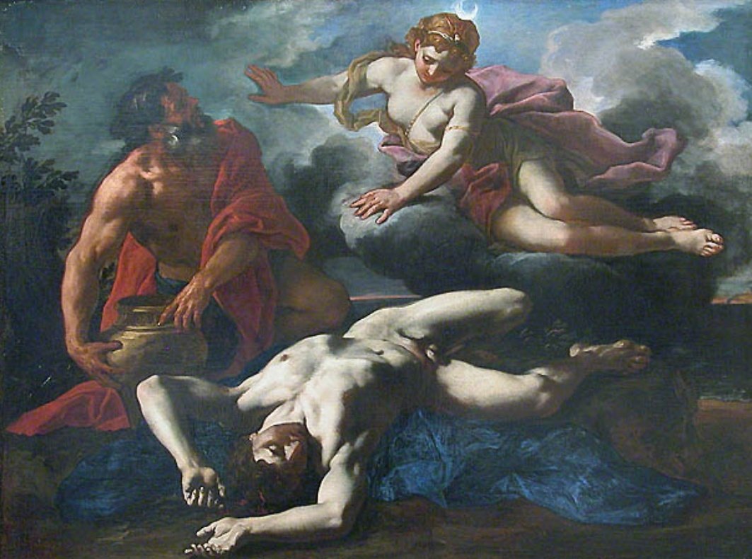 'Diana sobre el cuerpo de Orión antes de su ascensión a los cielos', Daniel Seiter.