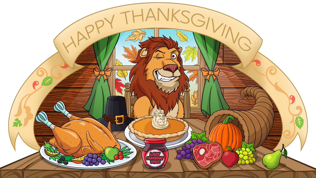 LazyLionsNFT's tweet photo. Happy Thanksgiving, Pride 🦁🦃

#HappyThanksgiving https://t.co/JhbTWEtwtm