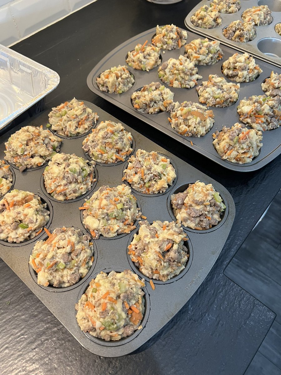 Otsego_Supt's tweet photo. Stuffing muffins! That’s right muffins. 30 minutes at 350 and all will be right in the world! https://t.co/bnXm9RxY1P