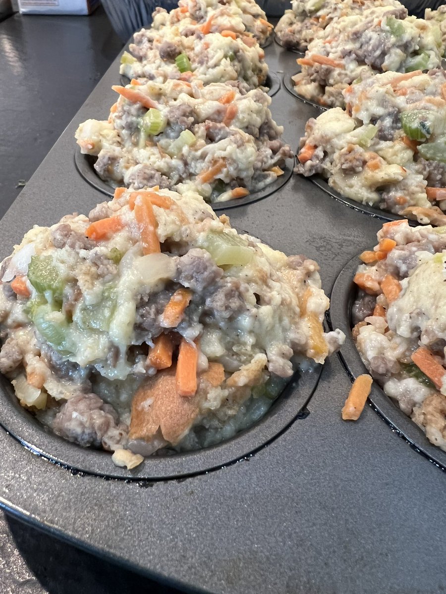 Otsego_Supt's tweet photo. Stuffing muffins! That’s right muffins. 30 minutes at 350 and all will be right in the world! https://t.co/bnXm9RxY1P