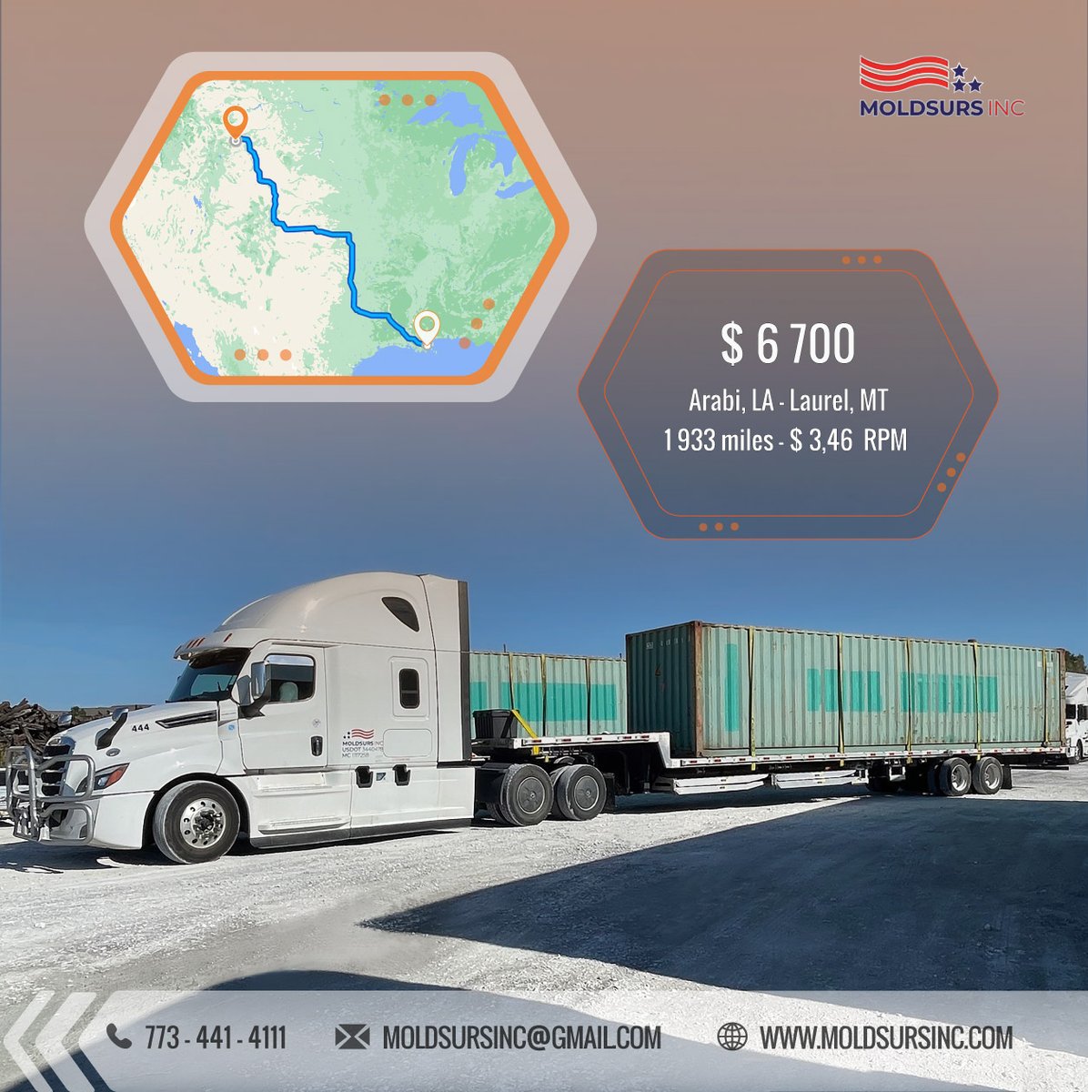 Moldsurs Inc takes care of everything! 🤝🤝🤝
📞 Call us at: +1 773-441-4111
✉️ Or email us at: moldsursinc@gmail.com
#logistics #logisticssolutions #CDL  #freight  #truckdrivers #owneroperator