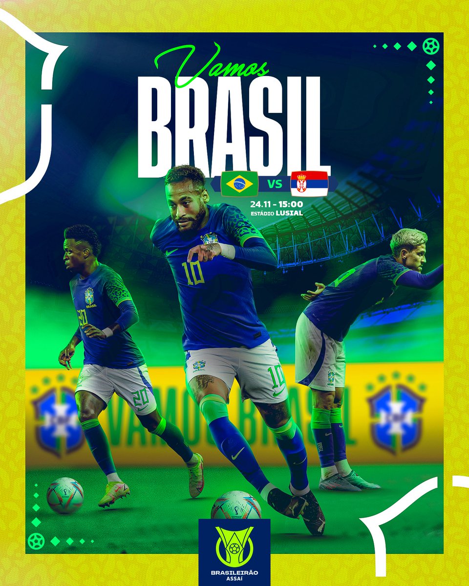 Brasileirao's tweet photo. Do #CampeonatoDoBrasileiro 🇧🇷 para o mundo. Que os nossos crias tenham um grande primeiro jogo e iniciem com tudo a caminhada pelo hexa! Vamos, Brasil! https://t.co/oi5qmgaANL