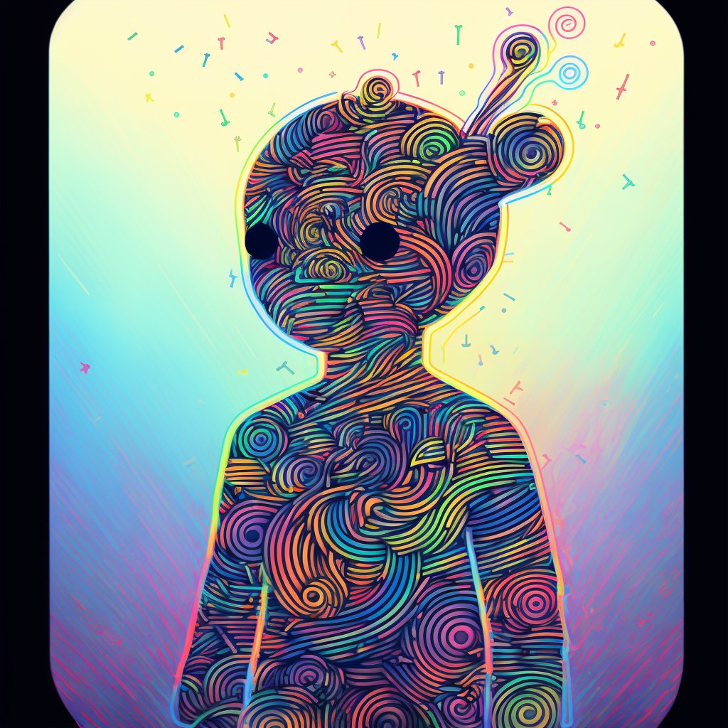 Composed of many colorful stacked lines with a customizable base color. — by u/tfoust10

Rainbow Foustling. Reimagined by Midjourney

opensea.io/collection/fou…