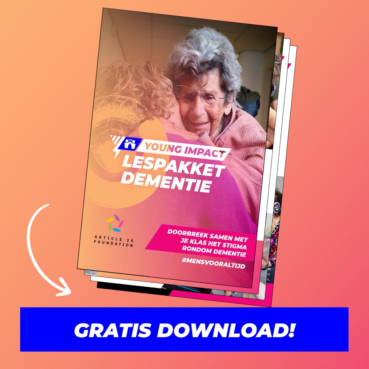Vandaag lanceren we vanuit #Article25Foundation x #YoungImpact een mooi lespakket over dementie! 💚 #MensVoorAltijd 

Wil jij ‘m downloaden voor jouw school of organisatie? Klik dan hier 👉 youngimpact.nl/scholen/mensvo…