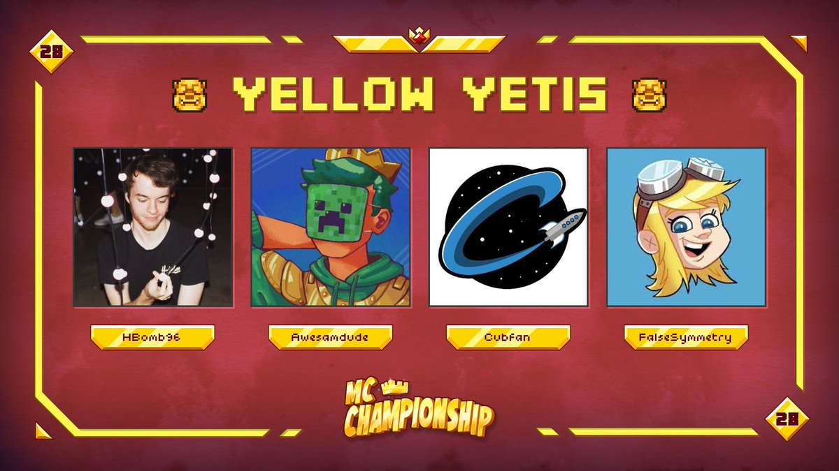 MC Championship on Twitter "👑 Announcing team Yellow Yetis 👑 HBomb94