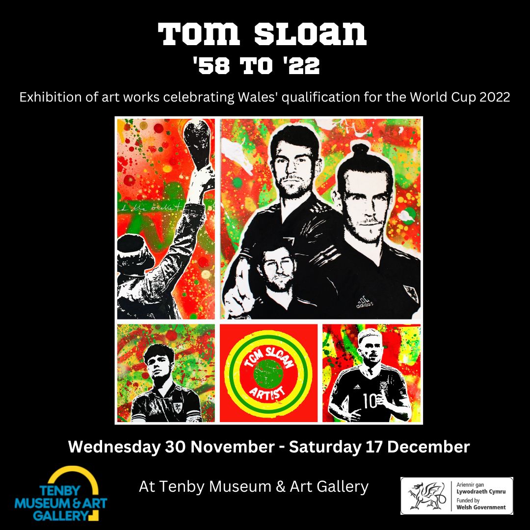 3 exhibitions opening <a href="/TenbyMuseum/">Tenby Museum and Art 💙</a> next week - works by children from  Treasure of Bees &amp; Summer of Fun, works from our Welsh/Ukrainian Cultural Exchange &amp; an exhibition by @tomsloanartist celebrating Wales' qualification for the #WorldCup, all funded by <a href="/WGCulture/">Llywodraeth Cymru Diwylliant a Chwaraeon</a>  #Ukraine