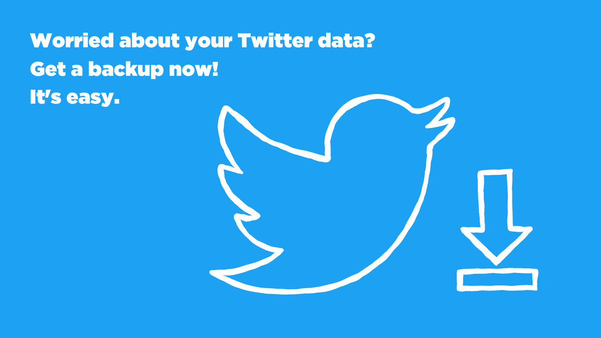 UCalgaryLibrary's tweet photo. Worried about losing your Twitter archive and tweets? Did you know you can request a local copy of your account that includes every single tweet (including images and videos), account information, messages, replies, retweets, and more. 

Learn how: 
https://t.co/GA87uEEALr. https://t.co/Nmkf84LbKj