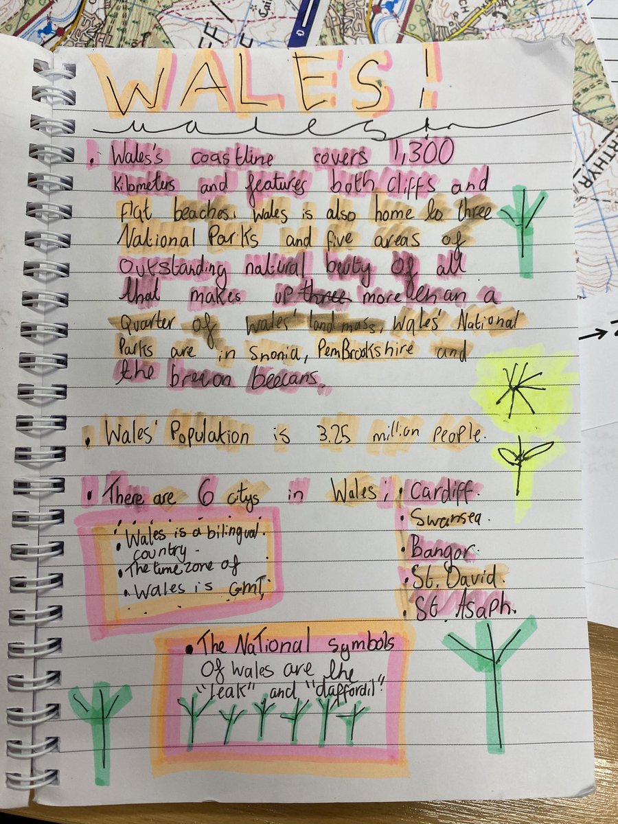 MACSGeo's tweet photo. Superb effort by a Y7 pupil - doing additional research for geography at home and making some beautiful notes! Da iawn 👍🏼🤩🌏 https://t.co/mLxIUXzmgb