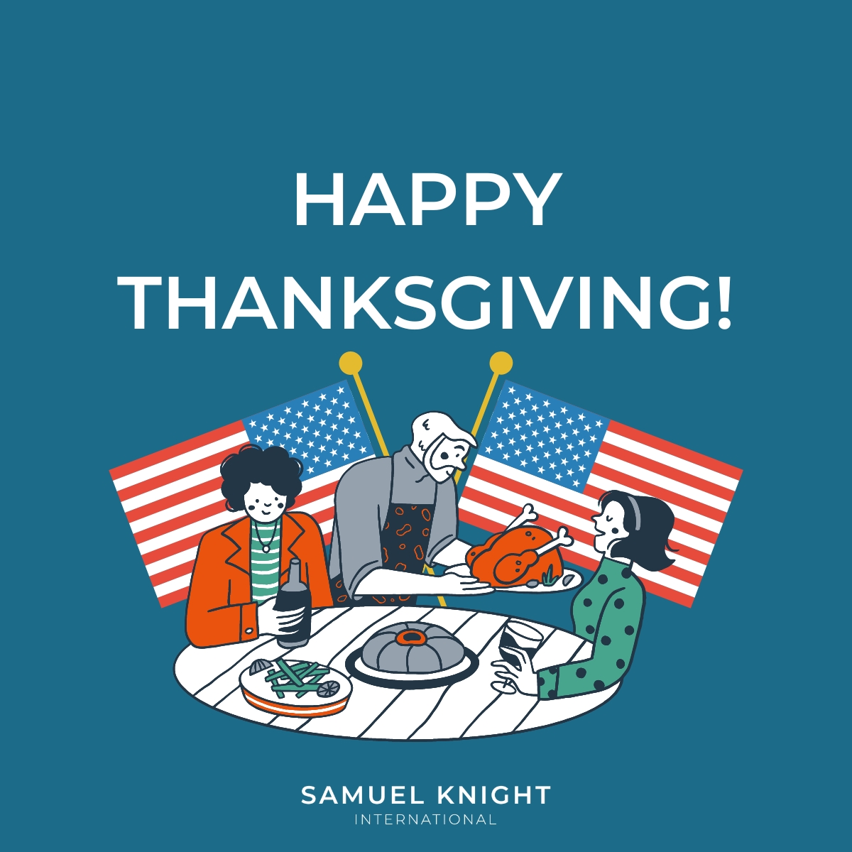 HAPPY THANKSGIVING! 🦃 

We would like to wish all our connections who are celebrating a very happy and joyous time!

This year we give thanks to our community as well as all the staff of Samuel Knight.

What are you thankful for today?

#thanksgiving2022 #thanksgiving #celebrate