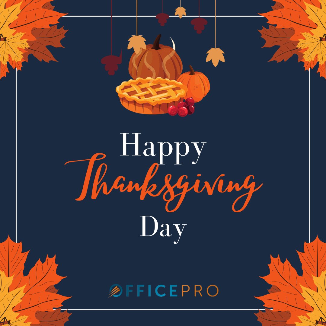 Thankful for all the people who are a part of OfficePro.  To our wonderful Clients, our valuable Partners, and our hard-working employees and contractors we couldn't do it without you.  

Enjoy your holiday weekend.  

#Thanksgiving #thankful #Office #Pro #hardwork #holiday