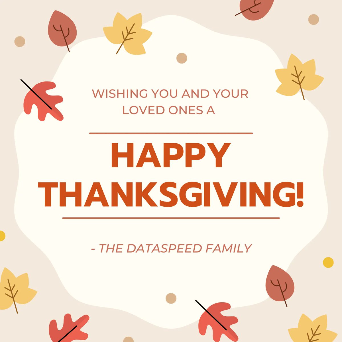 DataspeedInc's tweet image. We hope you and your loved ones enjoy your Thanksgiving day!