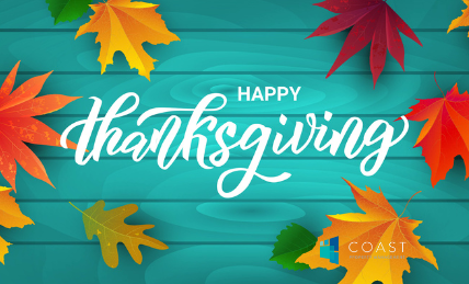 TheCoastGroup's tweet photo. Happy Thanksgiving from all of us at Coast Property Management! We hope you enjoy this time with your family and friends. https://t.co/wdP4sAu9jG