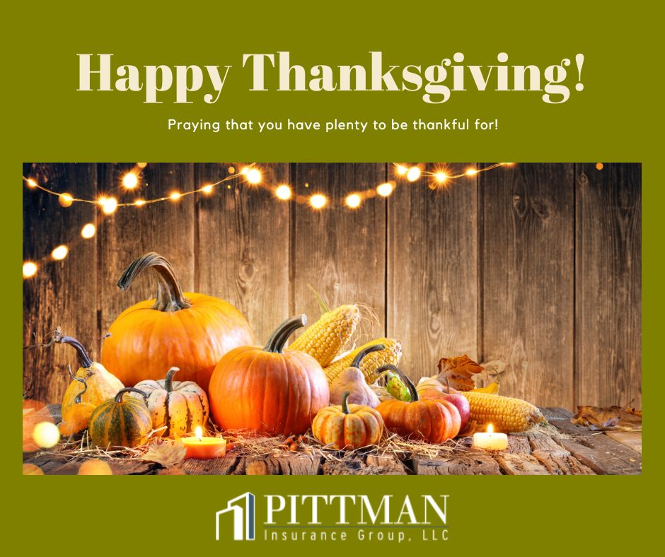 PittmanInsGrp's tweet image. Wishing you a happy and blessed Thanksgiving!

#PittmanInsuranceGroup #PittmanInsurance #ThanksgivingDay
