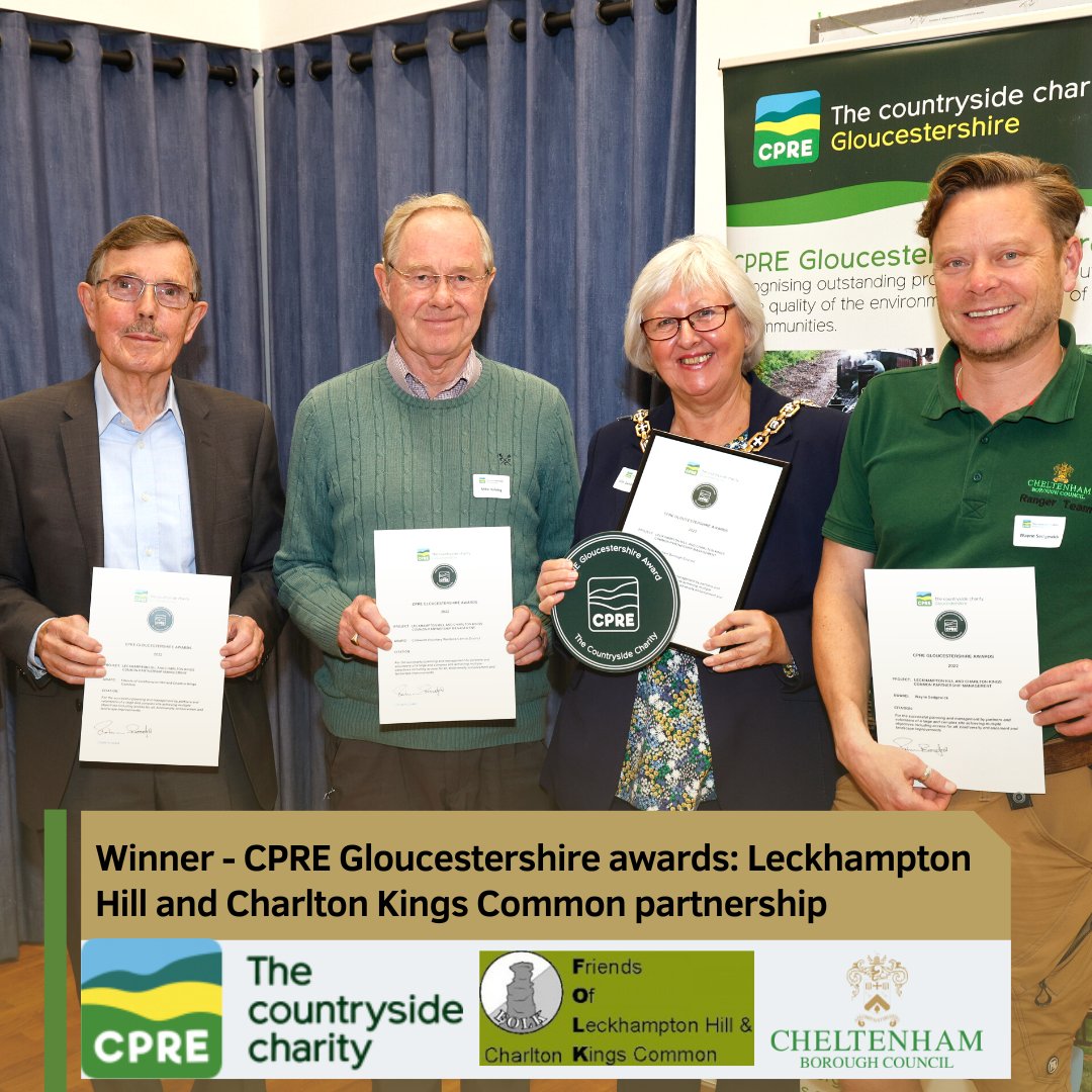 CheltenhamBC's tweet photo. Outstanding natural environment work at Leckhampton Hill &amp; CK Common &amp; other areas - carried out by the council’s green space team, FOLK, @CkParish &amp; many volunteers - has won a @CPREGloucs Gloucestershire Award.
Read more about it ⬇️
https://t.co/3H6HSGzqtJ
#Cheltenham #WeAreCBC https://t.co/0v0qAVz0BA
