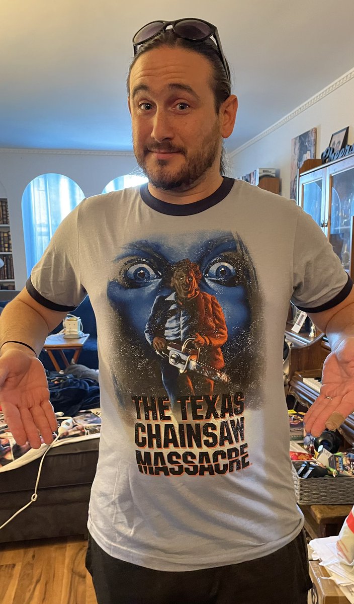 Thanks to @frightrags for this awesome and strangely appropriate #Thanksgiving shirt. After all, there is an amazing dinner scene! #TexasChainsawMassacre #FrightRags #HorrorTees #HorrorMovies #HorrorTshirts