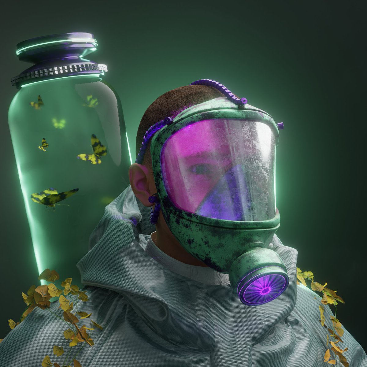 wwwatch_'s tweet photo. 👁️ NFT History 👁️

This Biologist preserves a rare species of butterfly called Machaneon 🦋
His ultraviolet mask allows him to synthesize vitamin that promotes the growth of his butterflies 🥽 https://t.co/UhByPElF5g