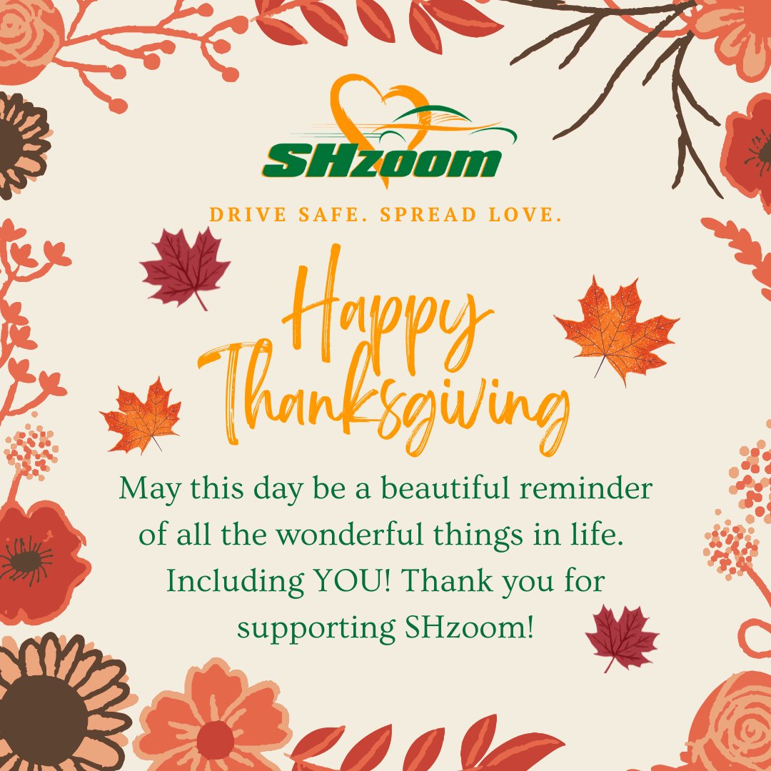 SHzoomit's tweet photo. SHzoom has so much to be thankful for this year, most of all YOU! #HappyThanksgiving2022. #SHARE with us what you're most thankful for in 2022!

Learn More About Uptime: https://t.co/b9mu8AtY4t

#thankyou #grateful #fleet #govtech #SHzoom #Uptime #drivesafe #spreadlove https://t.co/wjwnqU1Qp4