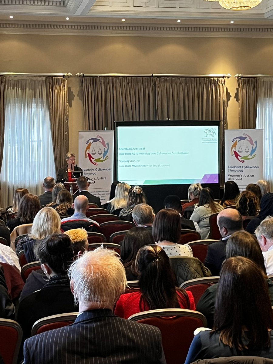 Minister for Social Justice, @JaneHutt attended the Women’s Justice Blueprint event today in Cardiff. The event focused on how we can create better outcomes for women involved in the Criminal Justice System in Wales.