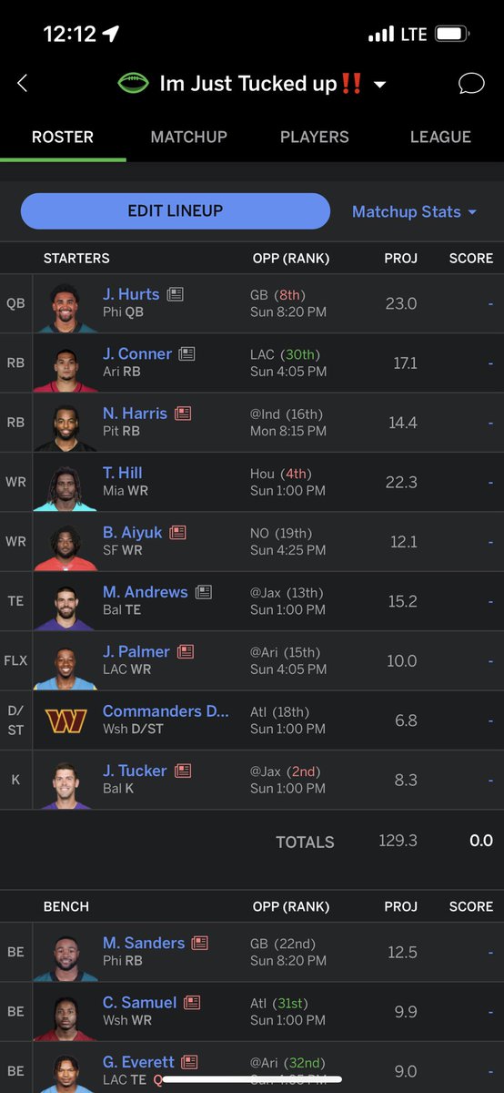 444Hefty's tweet photo. @NFLFantasy This is the rest of my team rn https://t.co/olbFqGHVjW