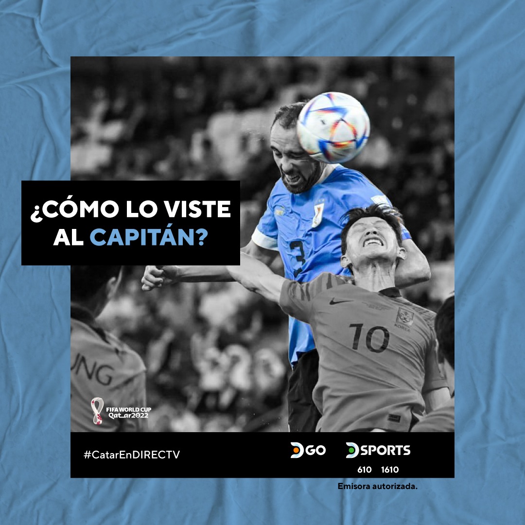 🇺🇾 3️⃣ 𝗟𝗮 𝗰𝗶𝗻𝘁𝗮 𝗱𝗲 𝗰𝗮𝗽𝗶𝘁𝗮́𝗻 ©️

¿Qué te pareció el debut de Diego Godín? 

#CatarEnDIRECTV