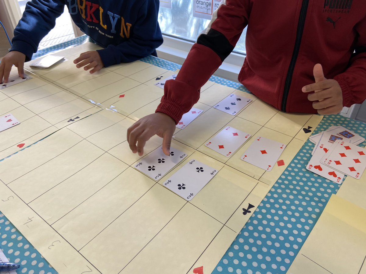 S_Bella74's tweet image. Les élèves apprennent à utiliser le tableau à double entrée en classant les cartes ➡️ réflexion, logique, auto-correction sont au rendez-vous #maths #jeuxdecartes #problemater #cycle1
