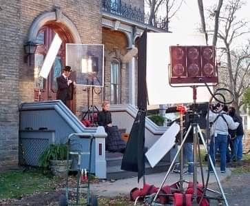 That front porch looks familiar! We have an #onscreen throwback for you. In 2009, Glanmore was transformed into Beaton Manor for the popular Canadian TV show #murdochmysteries! It was a fun experience to be a part of TV Magic! #museum30 #bayofquintetourism #welovemurdochmysteries