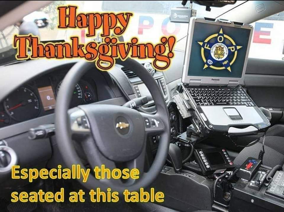Thankful for all the men and women who serve and protect our communities so that we may all enjoy a peaceful and safe holiday with our loved ones. Happy Thanksgiving 🦃 @ATODallas @GLFOP