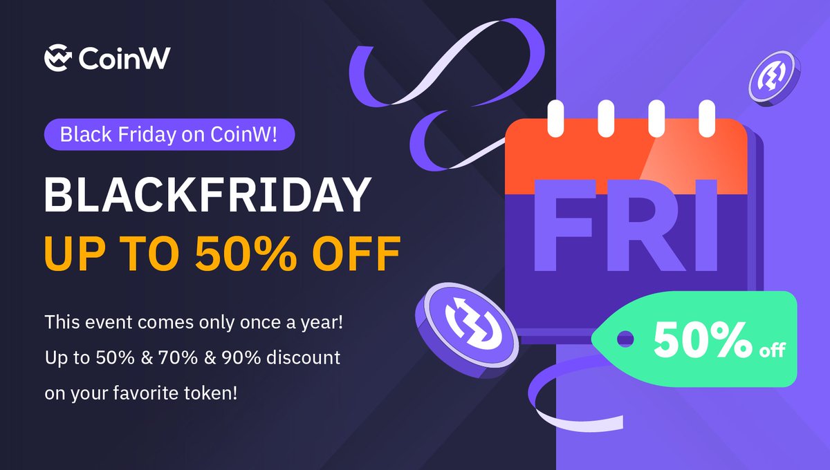 🔥#BlackFriday on #CoinW 🔥

😍Up to 50% &amp; 70% &amp; 90% discount on your favorite token!

1⃣Follow <a href="/Coinw_exchange/">jus773s71ng</a>
2⃣RT &amp; tag 3 friends
3⃣Fill in your CoinW UID

This event comes only once a year!

👉Join now:gleam.io/V85cP/blackfri…
