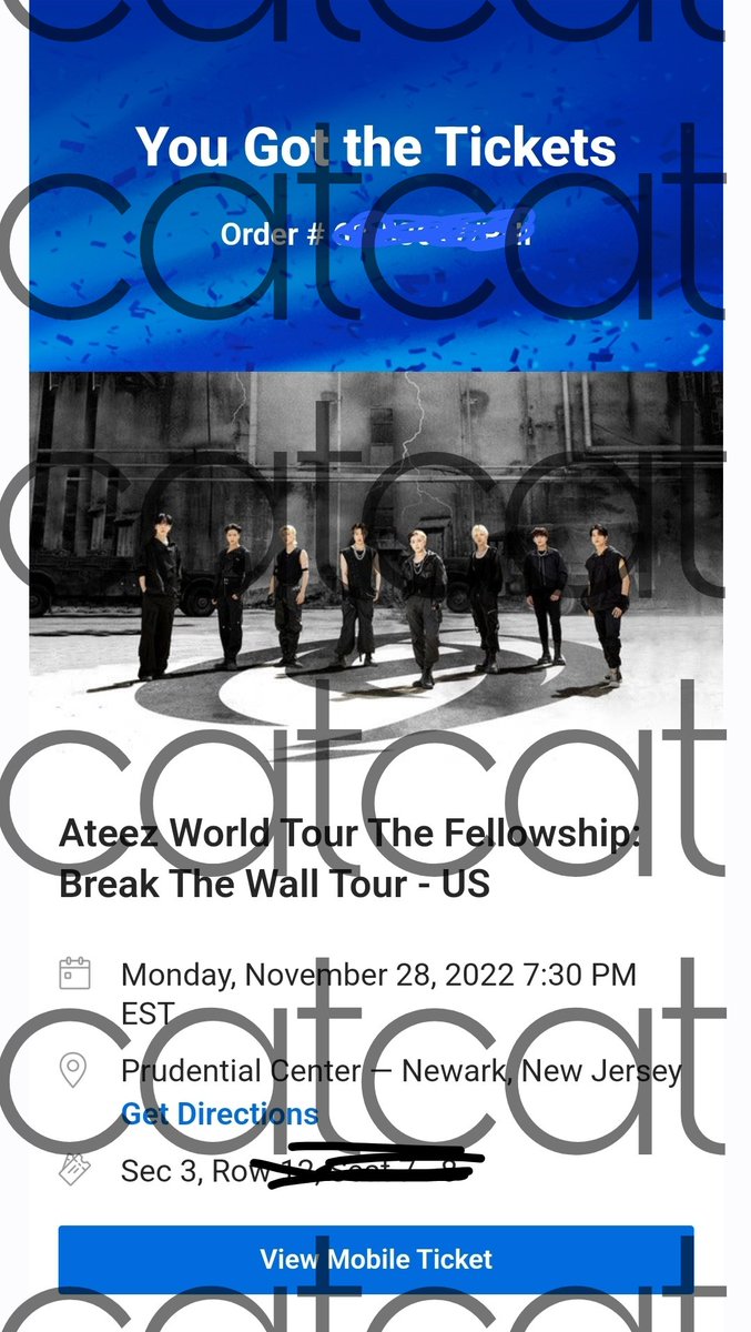 atinycatcat's tweet photo. Wts 2 tickets for Newark Day 2, Nov 28th~
Selling for less than fv, theyre seated together!
#wtsateez #ateezsale #ATEEZWORLDTOUR2022 https://t.co/IktozMKy4l