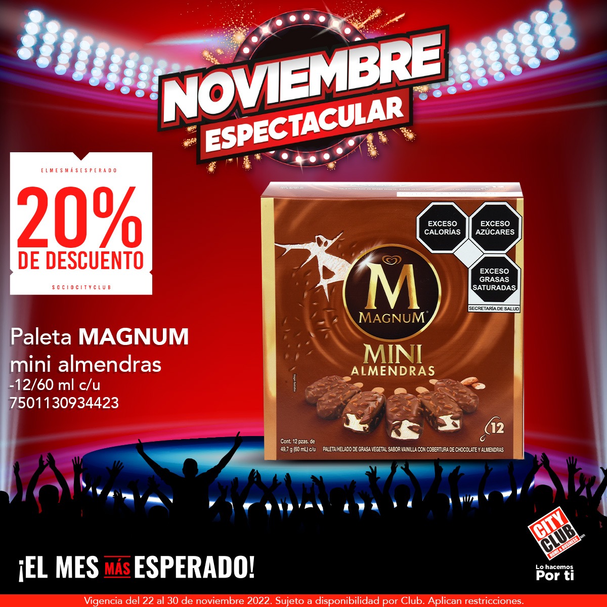Disfruta y saborea una deliciosa paleta MAGNUM mini almendras o MORDISKO  vainilla 🍫🤤 y ahorra 20% de descuento 🤩. Conoce nuestros productos. 👉  https://t.co/EHrpOrd5Jc #CityClub #MAGNUM #Paleta, image size:1200x1200