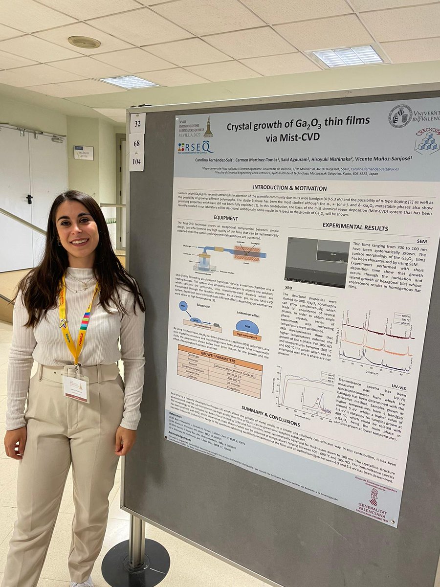 carolinafs5's tweet photo. Grateful to present my first work in @sjiq2022_svq #crystalgrowth @UV_EG https://t.co/82TqMjYYVW