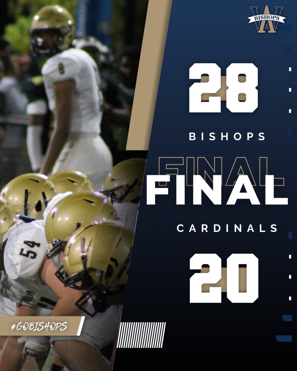 goAWathletics's tweet photo. FOOTBALL: The Bishops beat the Cardinals 28-20! The Gravy Bowl Trophy stays put in Braintree for another year! #gobishops #rollbills https://t.co/yE1bCZC1qz