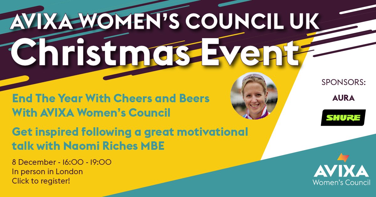 Carys Green (@av_carys) on Twitter photo Super excited to say that registration is open for <a href="/AVIXAWomen/">AVIXA Women's Council</a> UK December event hosted on <a href="/AuraFutures/">Aura</a> at their London showroom on Thursday 8th.  Sign up here👉bit.ly/AWCUKXMAS
As always a huge thanks to our global sponsor <a href="/shure/">Shure</a> Super excited to say that registration is open for <a href="/AVIXAWomen/">AVIXA Women's Council</a> UK December event hosted on <a href="/AuraFutures/">Aura</a> at their London showroom on Thursday 8th.  Sign up here👉bit.ly/AWCUKXMAS
As always a huge thanks to our global sponsor <a href="/shure/">Shure</a>