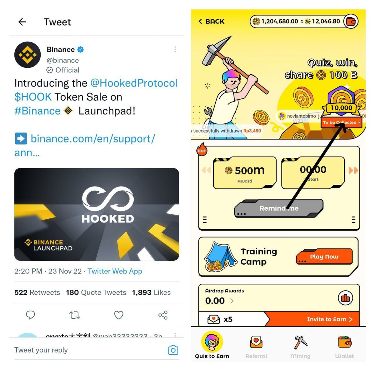 AirdropRealtime's tweet photo. 🚀 Wild Cash Mining App
🎁 Reward Instant 

💢Dawnload App: Download and get Rp20,000 instantly! I’ve just got my cash out! Come and join my team with a click: https://t.co/w1Iiqljv9m

📲Login with gmail or Facebook
📲Start Your Mining
📲Complete quiz Earn Extra Rewards https://t.co/QDsDRCVflT