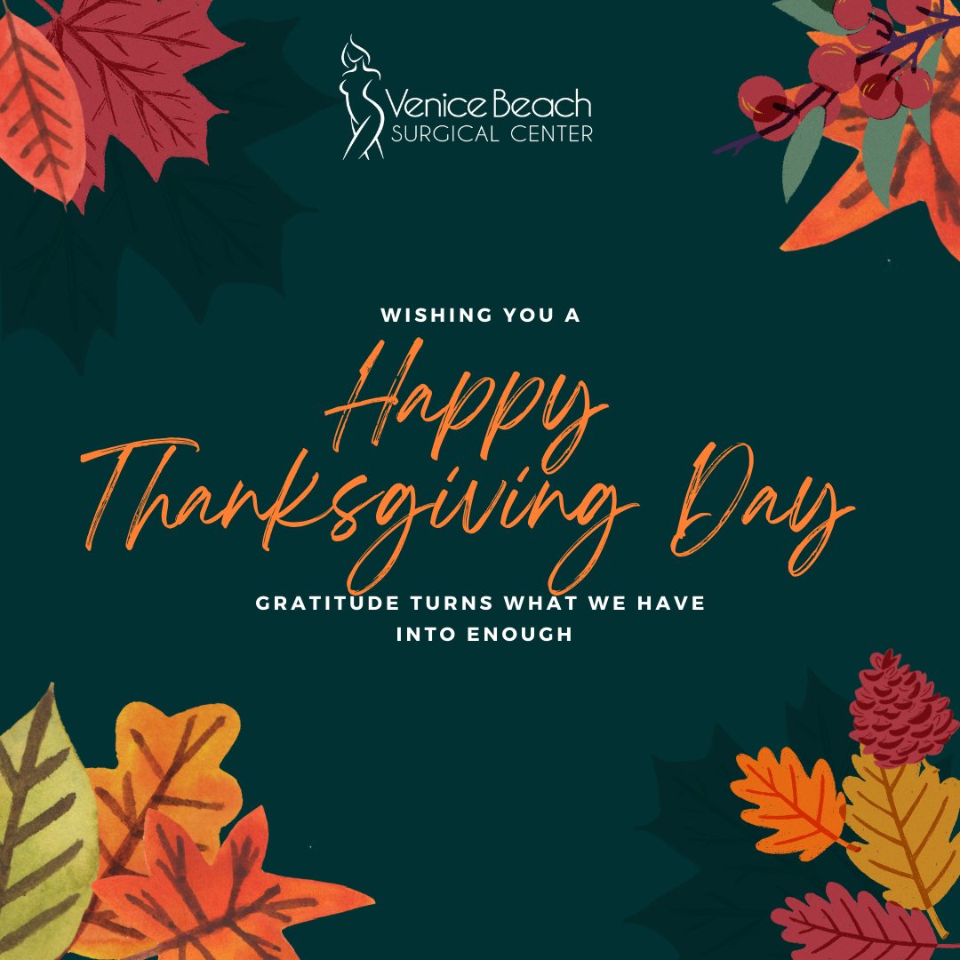 VeniceSurgical's tweet photo. Happy Thanksgiving to all!!✨
📞(888) DR-ROJAS
🌐https://t.co/NlVAav7xel
#venicebeach #cosmeticdeals #renuvion #jplasma #surgery #cosmetic #face #drrojas #buttlift #brazilianbutlift #bbl #fattransfersurgery #liposuction #massagetherapy #breastaugmentation https://t.co/nzfkyaqhik