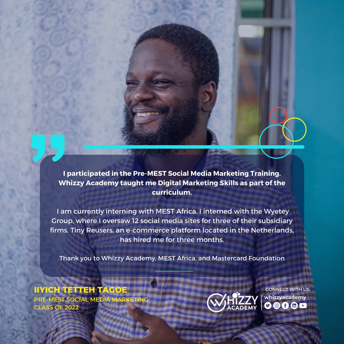 WhizzyAcademy's tweet photo. Beneficiaries from the Pre-MEST Social Marketing Training have these to say
Like and share for more impactful stories
#whizzyacademy
#impactstory
#premest
#mastercardfoundation
#mastercardfoundation
#testimonies
#digitaltraining
#digitaltrainingcenter
#techtraining
#review https://t.co/KEus8uI5Me