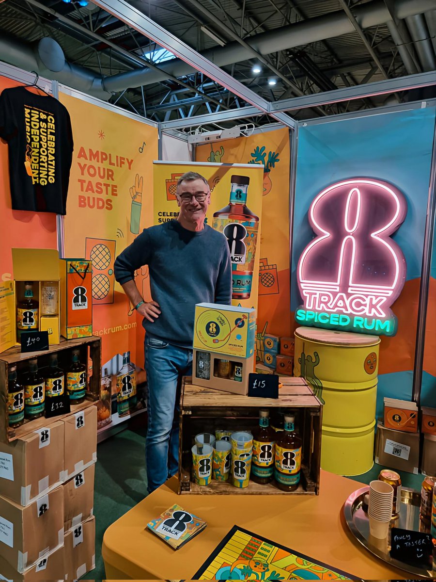 MummyTrips's tweet photo. A great Christmas present choice would be @8trackrum and their vibrant easy drinking spiced rum brand. #8trackrum #bbcgfsw #bbcgoodfoodshow https://t.co/ML2k1elO3l