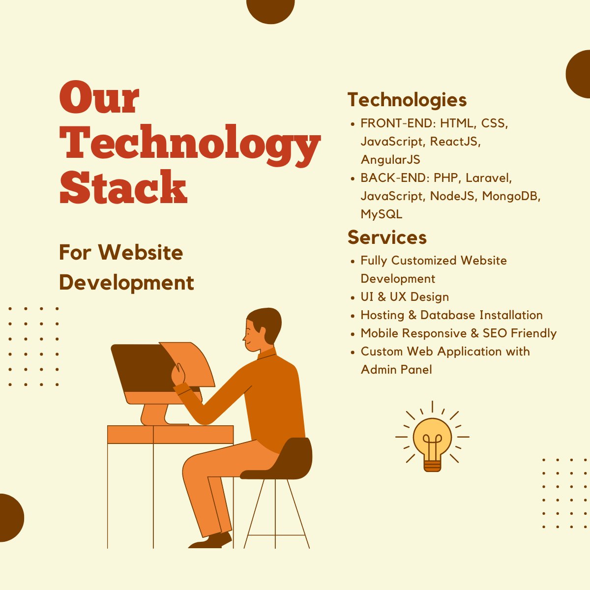 kodeinit's tweet image. Take a look at our Technology Stack for Website Development! 🖥️🖥️🖥️

#Kodeinit #TeamKodeinit #KodeinitGlobal #KodeinitPakistan #WhereITIsDone #WebApplication #WebDevelopment #WebsiteApplication #WebsiteDevelopment #BusinessWebsite #ProfessionalWebsite #BusinessOwners #Startups