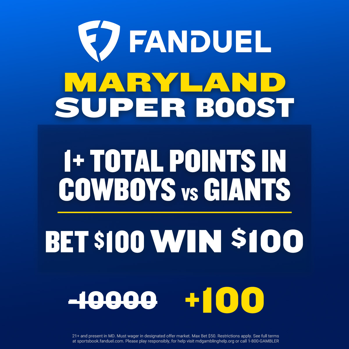 FanDuel Sportsbook on X: MARYLAND – Check out our SUPER boost for  Thanksgiving 