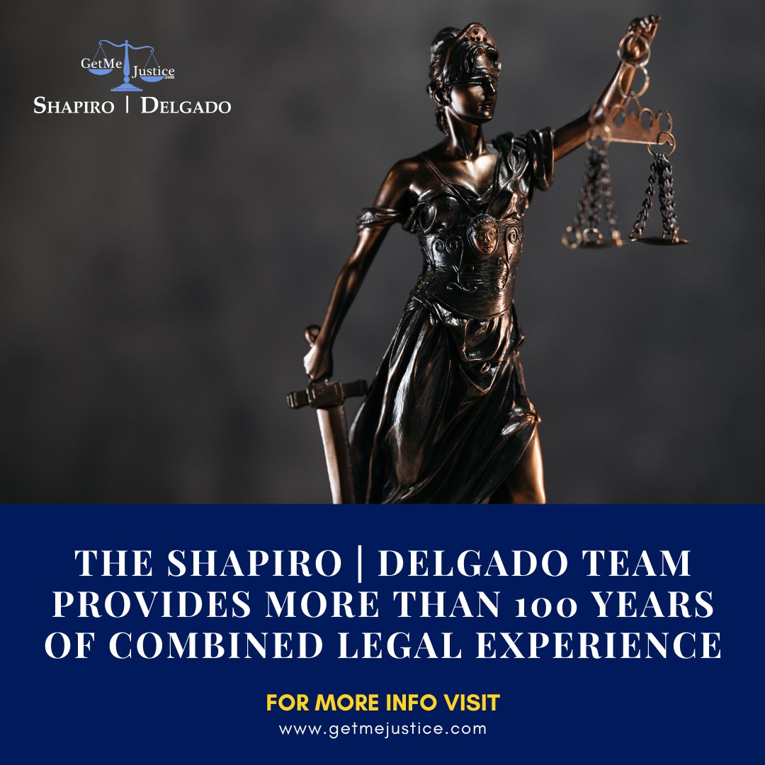 GetMeJustice's tweet photo. When you need an attorney. You need experience. At Shapiro Delgado, we provide more than 100 years of combined legal experience. https://t.co/K0NfuxfdDu